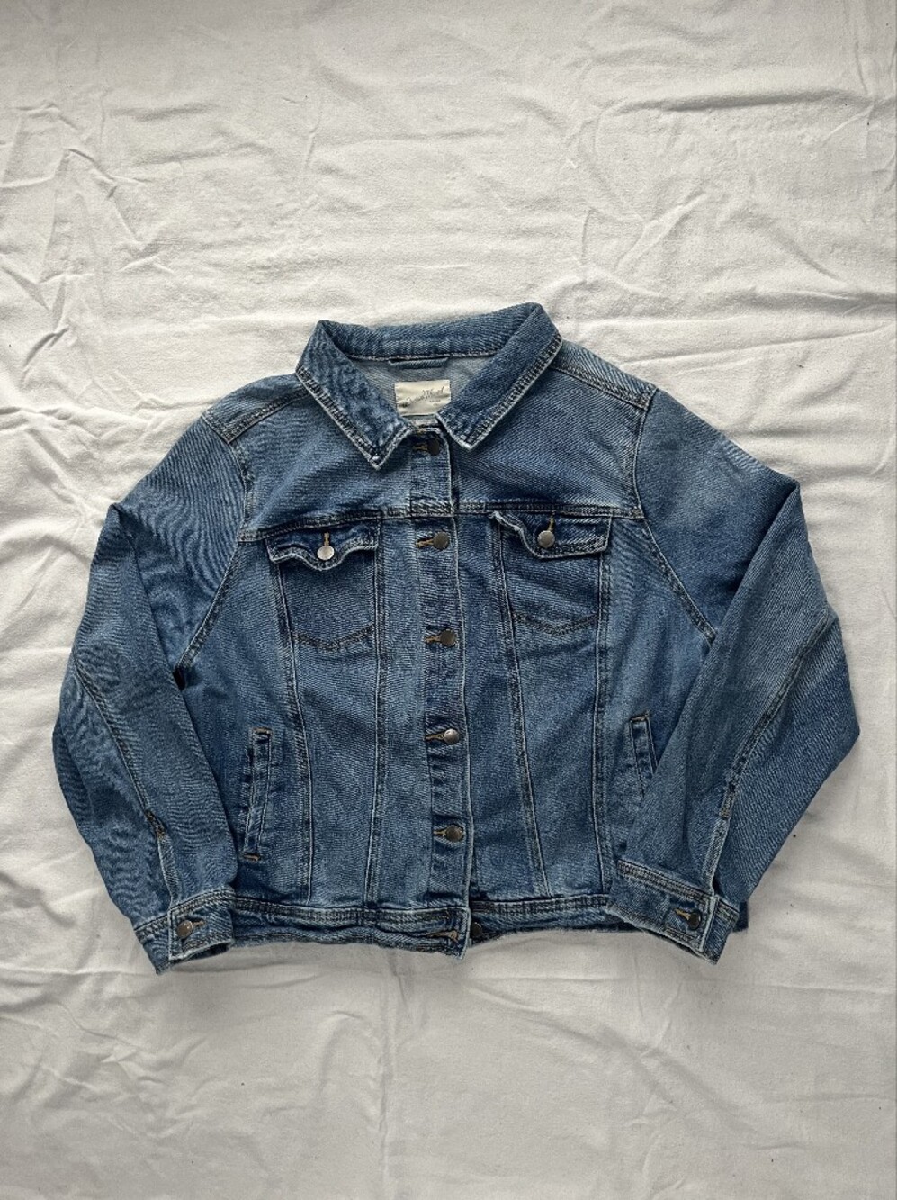 Universal Thread Blue Freeborn Jean Jacket - Size 1X